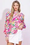 Truedames Graceful Impression Woven Top In Multi