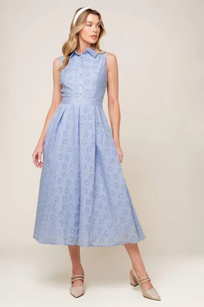 Truedames Grand Entrance Woven Midi Dress In Blue