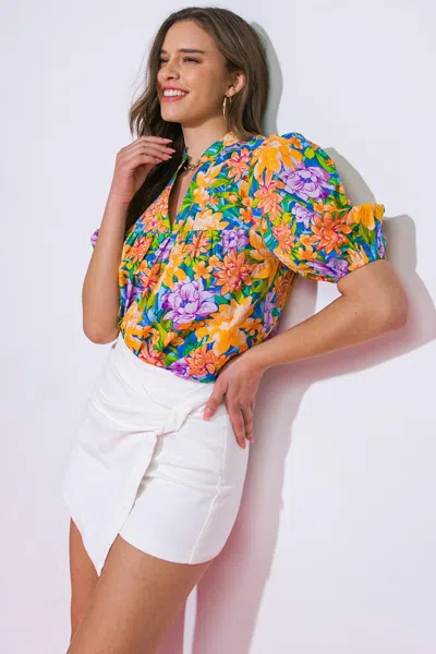 Truedames Grateful Life Woven Top In Multi