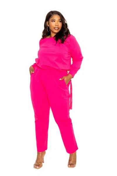 Truedames Grommet Detail Lounge Sets In Pink