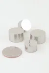 Truedames Hammered Disc Stud Earrings In Silver