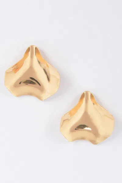 Truedames Hammered Metal Earring In Gold