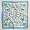 Truedames Handbag Printed Square Silky Satin Scarf In Blue