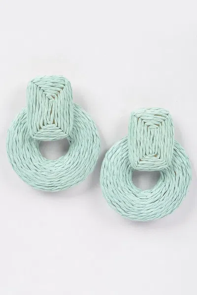 Truedames Handmade Paper Earring In Green