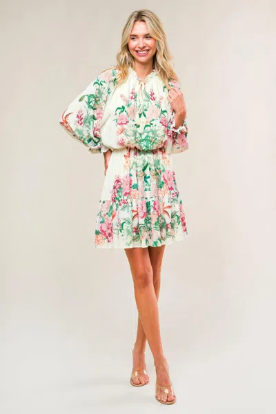Truedames Happiest Here Woven Mini Dress In Multi