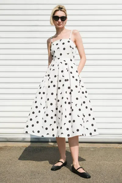 Truedames Harmony Horizon Woven Midi Dress In White