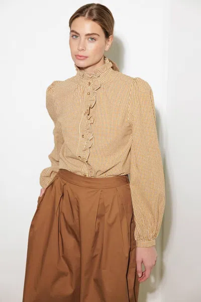 Truedames Have Some Grace Woven Top In Yellow