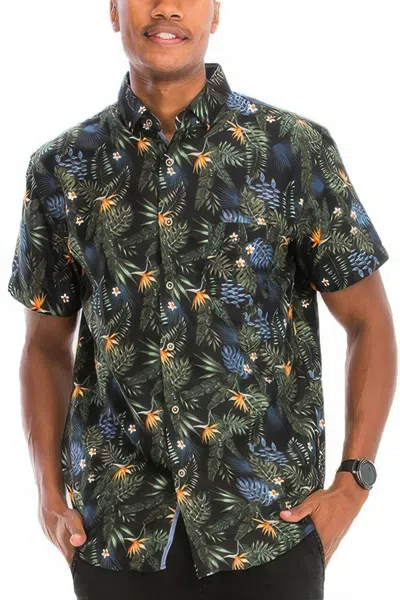 Truedames Hawaiian Print Button Down Shirt In Multi
