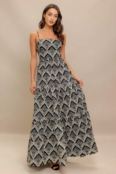 Truedames Hazelwood Garden Woven Maxi Dress In Black