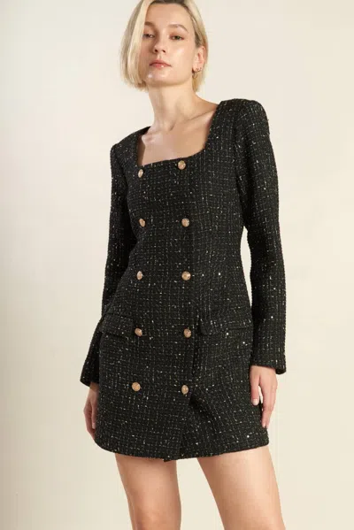Truedames Heart Unbound Tweed Mini Dress In Multi