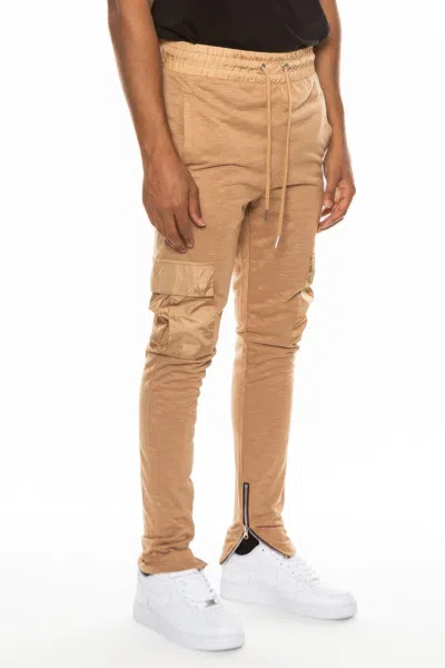Truedames Heathered Cotton Blend Joggers In Green