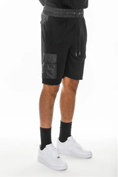 Truedames Heathered Light Weight Slub Shorts In Black