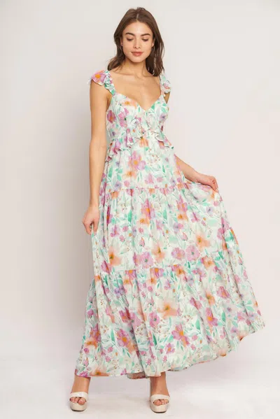 Truedames Heavenly Blossom Woven Maxi Dress In Multi