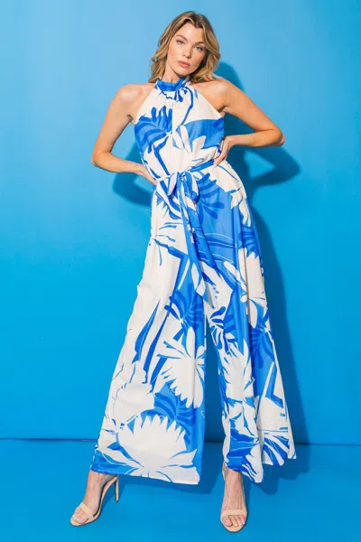 Truedames Here For The Vacation Woven Jumpsuit In Multi