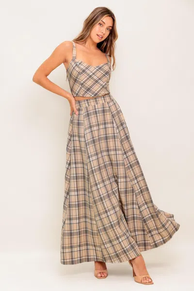 Truedames Heritage Charm Woven Top And Skirt Set In Multi