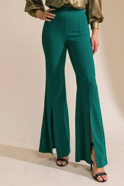 Truedames Hey Darling Woven Flare Pants In Green