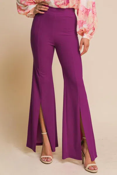 Truedames Hey Darling Woven Flare Pants In Pink