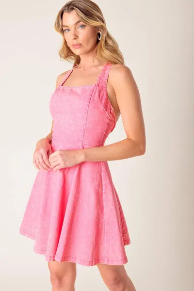 Truedames Hibiscus Hideaway Woven Mini Dress In Multi