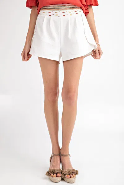 Truedames High Rise Waist Shorts In White