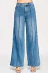 Truedames High Rise Wide Leg With Tummy Control In Blue
