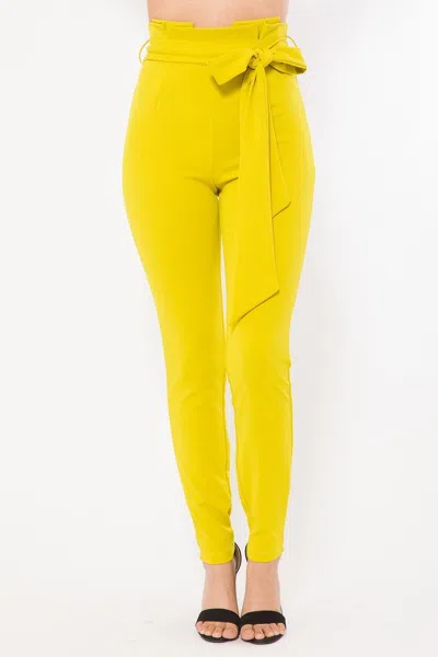 Truedames High Waist Fashion Skinny Pants In Green