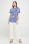 Truedames Hit Boat Nk Short Sl Top In Multi