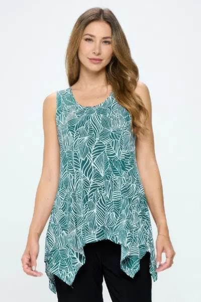 Truedames Hit Handkerchief Hem Tank In Blue