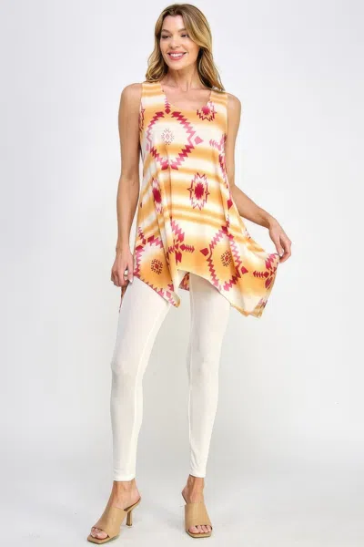 Truedames Hit Handkerchief Hem Tank In Pink