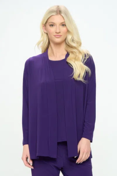 Truedames Hit Long Sleeve Cardigan In Purple