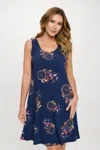 Truedames Hit Missy Tank Dress In Blue
