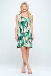Truedames Hit Missy Tank Dress In Green