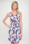 Truedames Hit Missy Tank Dress In Multi