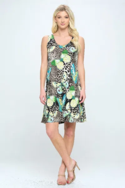 Truedames Hit Missy Tank Dress In Multi