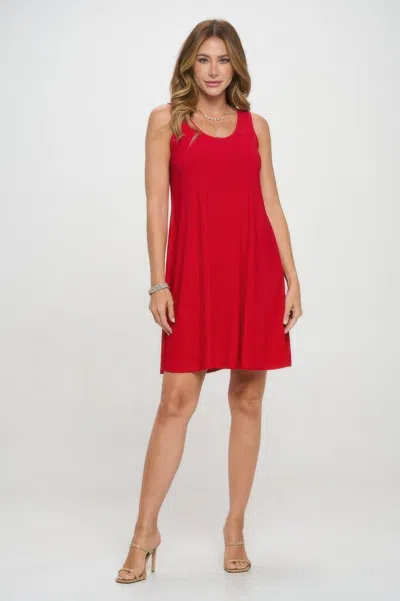 Truedames Hit Missy Tank Dress In Red