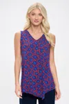 Truedames Hit Point V-nk Tank Top In Blue