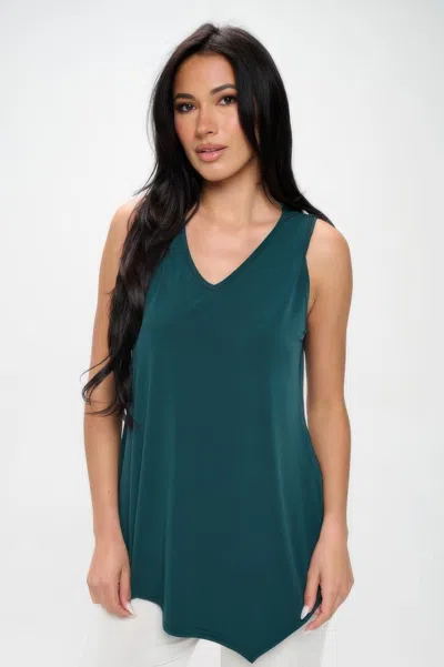 Truedames Hit Point V-nk Tank Top In Green