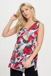 Truedames Hit Point V-nk Tank Top In Red