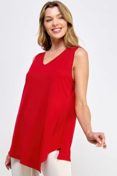 Truedames Hit Point V-nk Tank Top In Red