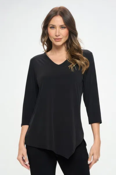Truedames Hit Point V-nk Top In Black