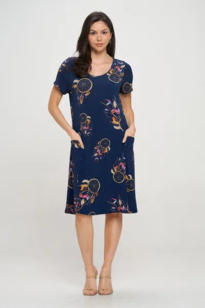 Truedames Hit Princess Line W/pocket Dress In Blue