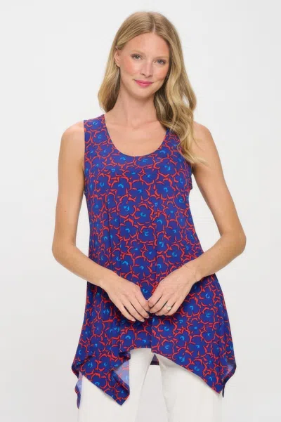Truedames Hit Shark Bite Hem Tank In Blue