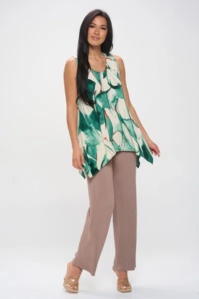Truedames Hit Shark Bite Hem Tank In Green