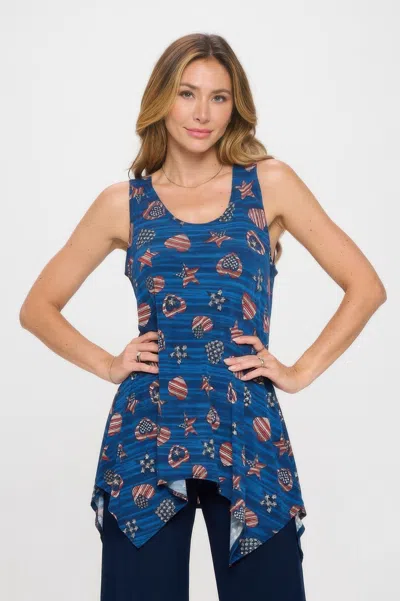 Truedames Hit Shark Bite Hem Tank In Multi