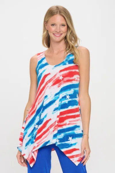 Truedames Hit Shark Bite Hem Tank In Multi