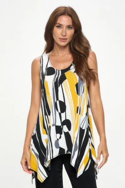 Truedames Hit Shark Bite Hem Tank In Yellow