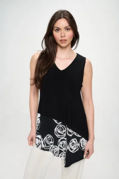 Truedames Hit Sleeveless Contrast Top In Black
