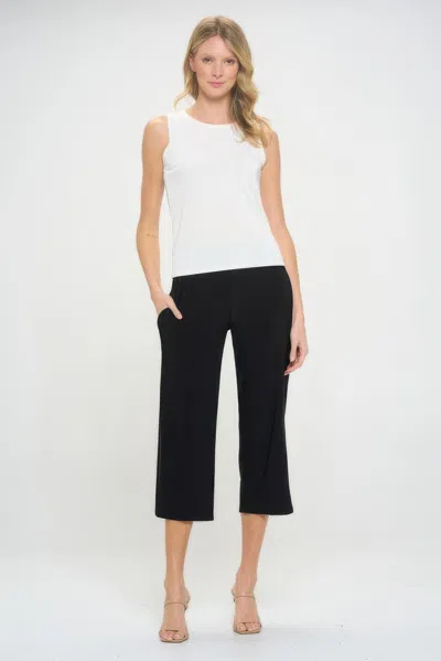 Truedames Hit Wide Leg Ankle Length Pants In Black