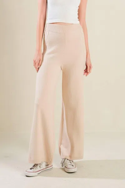 Truedames Hold Your Gaze Sweater Knit Pants In Neutral