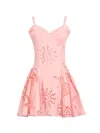 Truedames Hollow Out Adjustable Strap Mini Dress In Pink