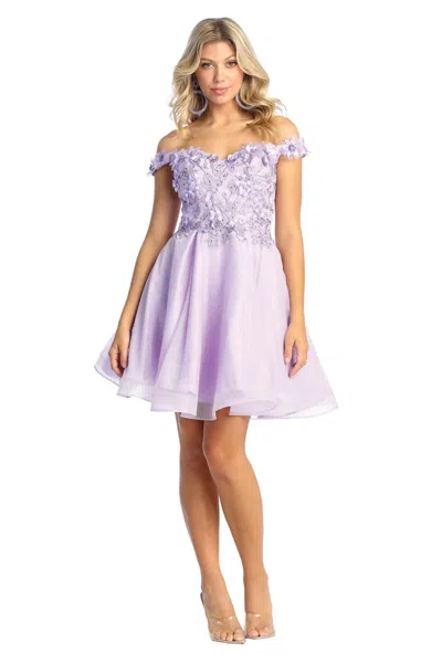 Truedames Homecoming Short Dress In Purple
